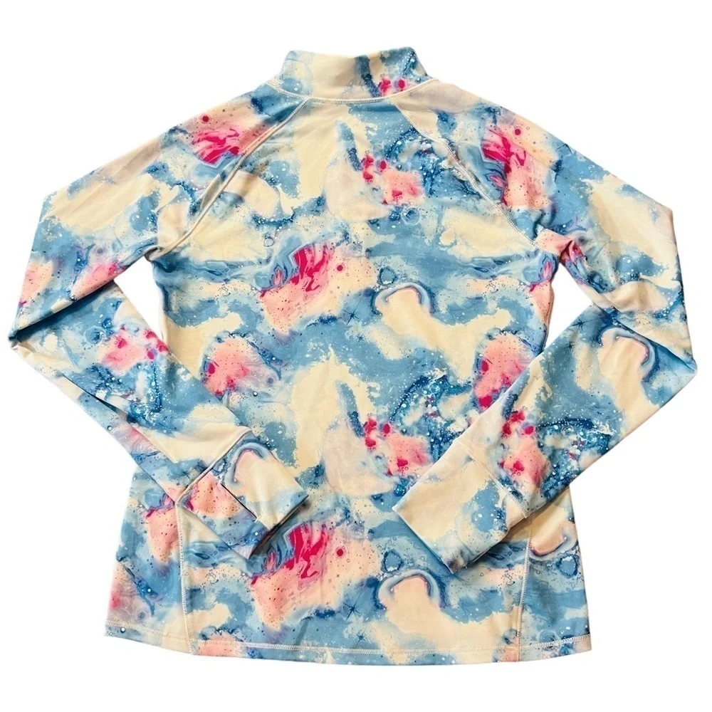 DSG GIRLS COLORFUL 1/4 ZIP PULLOVER ATHLETIC JACKET SIZE LARGE